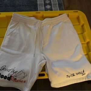 Juice WRLD White Men's Athletic Shorts